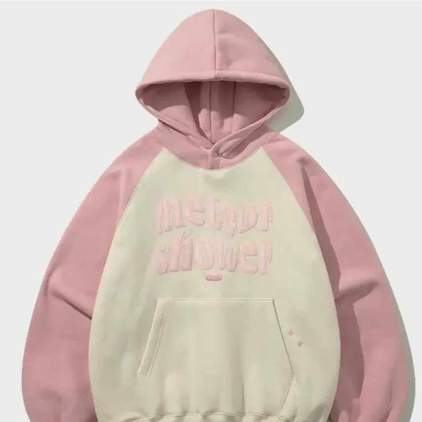 [BUNJANG] WV PROJECT Cream Gray Pink Hoodie / 더블유브이프로젝트 크림그레이 핑크후드