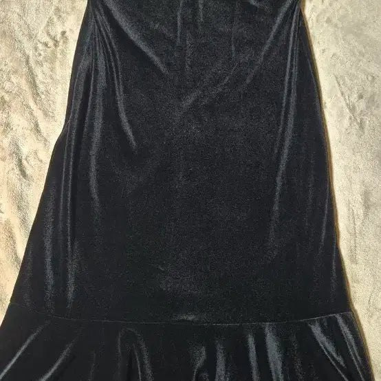 [BUNJANG] Black Velvet Slip Dress / 블랙 벨벳 슬립 원피스