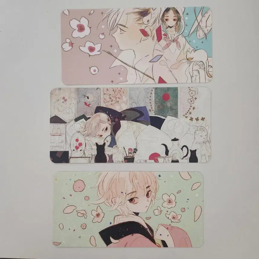 [BUNJANG] Bibi Sea Artist Illustration Card Set (3 Types) / 비비새 작가님 일러스트 카드 3종 세트