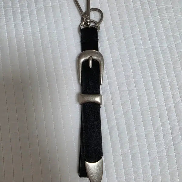 [BUNJANG] MJD Camien Calfskin Leather Belt Keyring / [상태사진참고] mjd 카미엔 카프헤어 벨트 키링
