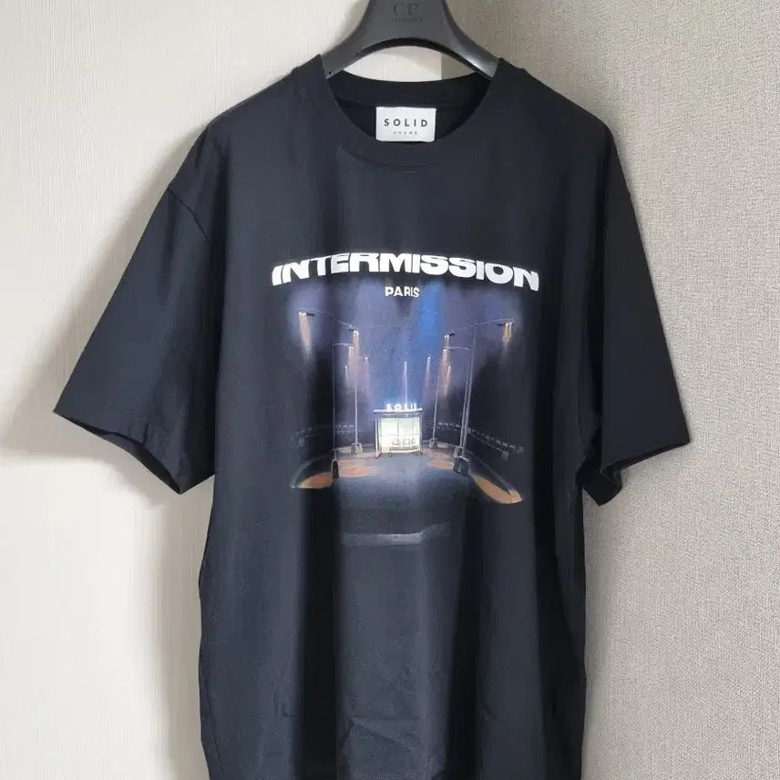 [BUNJANG] Solid Homme Intermission Black T-Shirt Size 48 / 솔리드옴므 인터미션 반팔