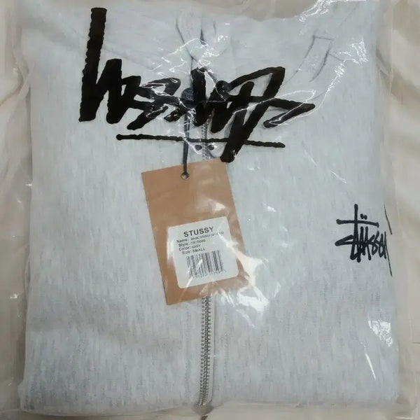 [BUNJANG] Stussy Ash Heather Zip-Up Hoodie - Size S / 스투시 후드집업 애쉬헤더 S