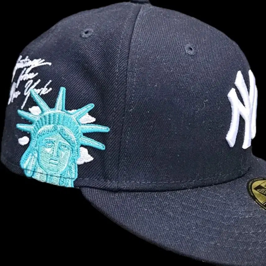 [BUNJANG] New Era 59FIFTY MLB Cloud Icon New York Yankees Fitted Cap Navy / [7 3/8] 뉴에라 59FIFTY MLB 클라우드 아이콘 뉴욕 양키스 네이비