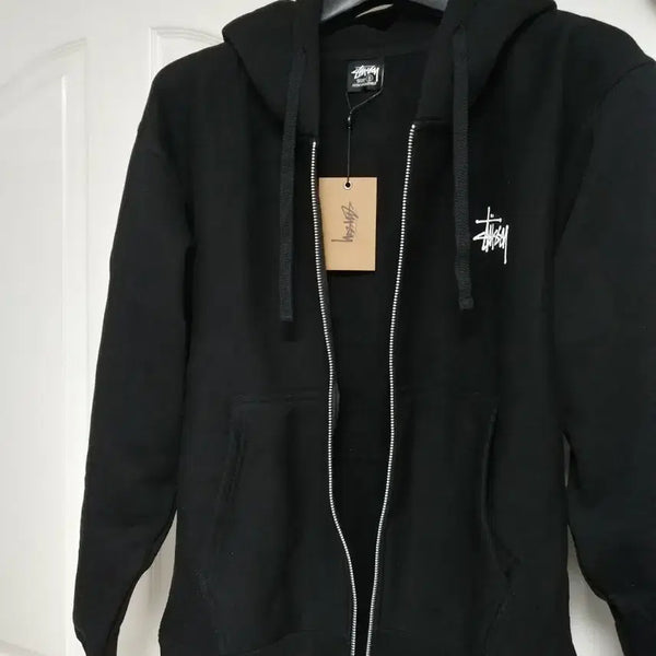 [BUNJANG] Stussy Hooded Zip-Up Jacket Black / S 스투시 후드 집업 블랙
