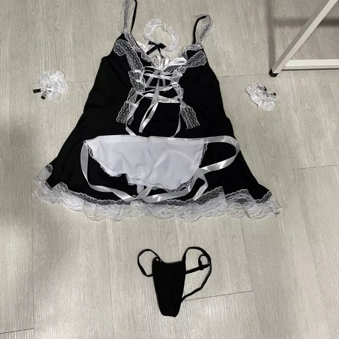 [BUNJANG] Lace Maid Costume Set / 착샷o 레이스 메이드복 코스튬 세트