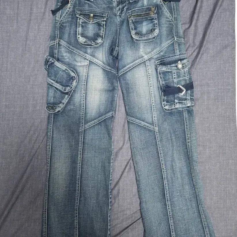 [BUNJANG] Crencia 00s Vintage Biker Cut Jeans / 00s vintage crencia 바이커 절개팬츠 30