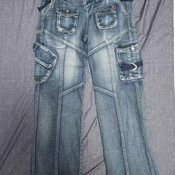 [BUNJANG] Crencia 00s Vintage Biker Cut Jeans / 00s vintage crencia 바이커 절개팬츠 30