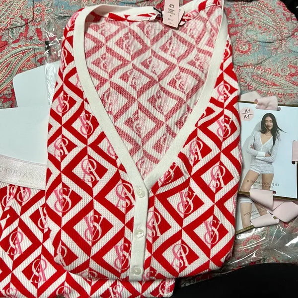 [BUNJANG] Victoria's Secret Thermal Short Pajama Set - US M / 빅토리아시크릿 파자마 세트 잠옷 홈웨어