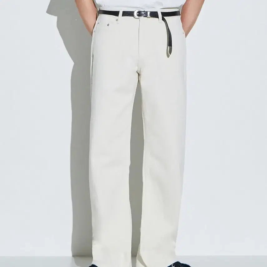 [BUNJANG] Order Archive White Denim Pants / 오더아카이브 화이트 데님팬츠 34