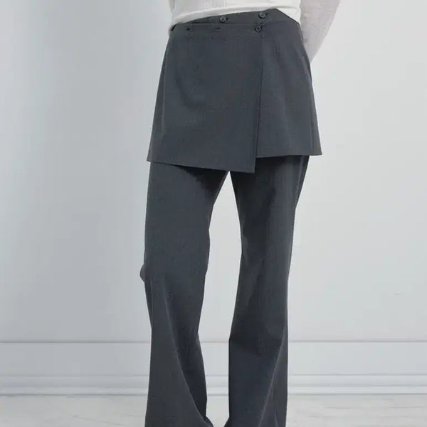 [BUNJANG] RAVE RAVE SKIRT PANTS Grey S / 레이브 랩 스커트 팬츠 그레이 S
