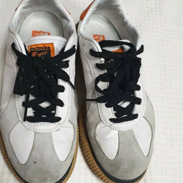 [BUNJANG] Onitsuka Tiger Sneakers White/Gray (255mm) / 오니츠카타이거 스니커즈 화이트/그레이 255