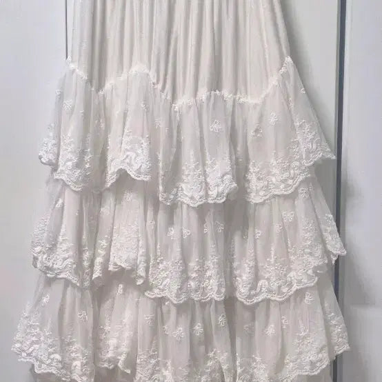 [BUNJANG] Velvet Lace Long Skirt / 벨벳 레이스  롱 스커트