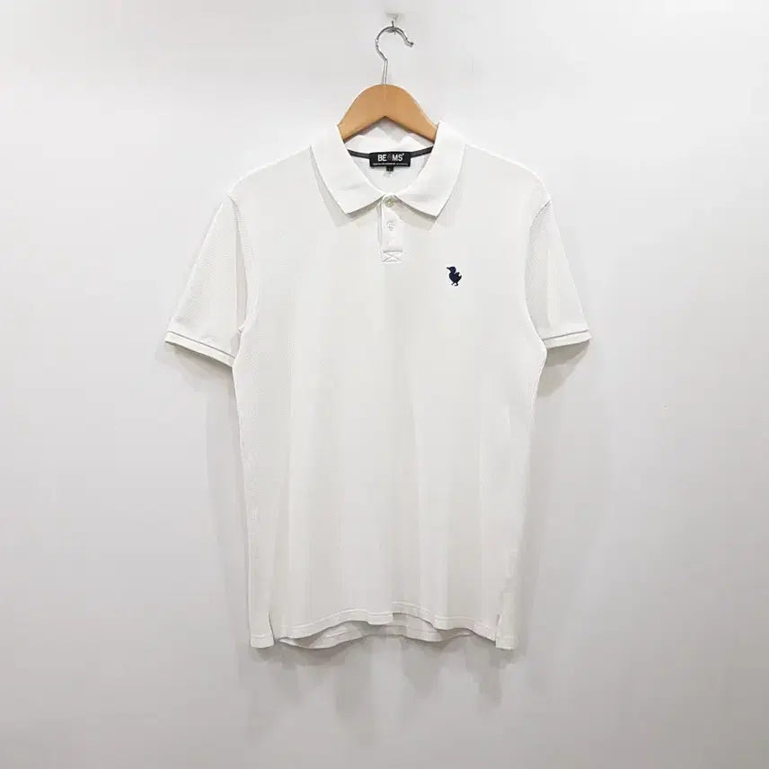 [BUNJANG] BEAMS Logo Solid PK Short Sleeve Polo T-Shirt Men's L / R353 빔즈 로고 무지 솔리드 PK 반팔 카라 티셔츠 남L