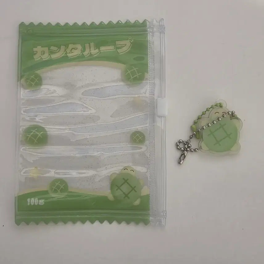 [BUNJANG] Turtle Melon Bread Keyring Pouch / 거북이 멜론빵 키링 파우치