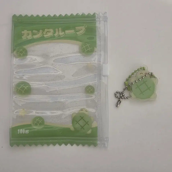 [BUNJANG] Turtle Melon Bread Keyring Pouch / 거북이 멜론빵 키링 파우치