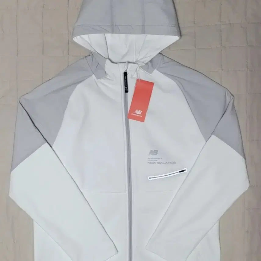 [BUNJANG] New Balance Hoodie Zip-up White/Light Grey XL / 뉴발란스 후드 집업 화이트/라이트그레이 XL