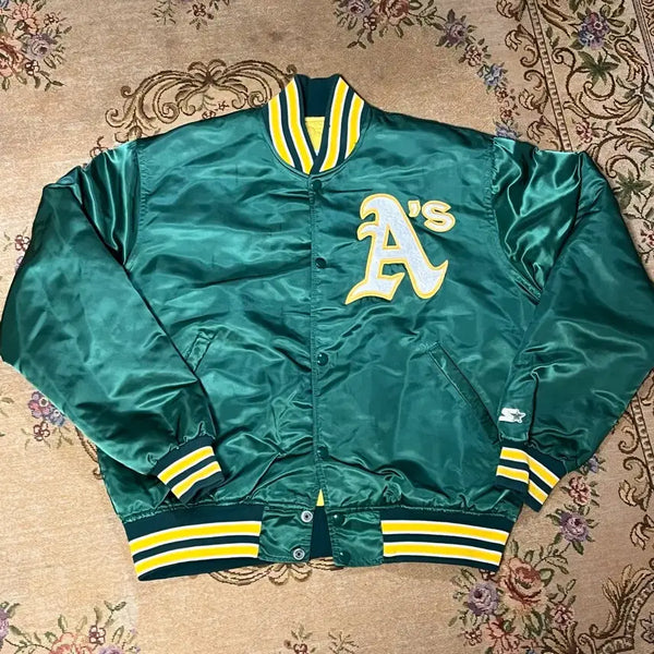 [BUNJANG] Starter Oakland Athletics Varsity Jacket / 스타터 오클랜드 애슬레틱스 바시티