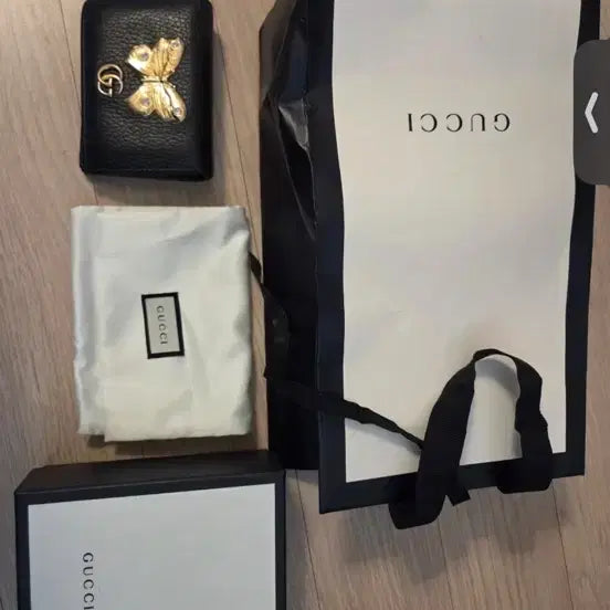 [BUNJANG] Gucci Butterfly Bifold Wallet Black / (정품/급처) 구찌 버터플라이 반지갑 블랙