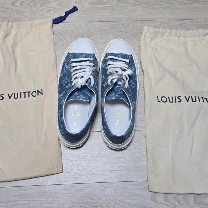 [BUNJANG] Louis Vuitton Denim Monogram Sneakers / 루이비통 데님 모노그램 스니커즈