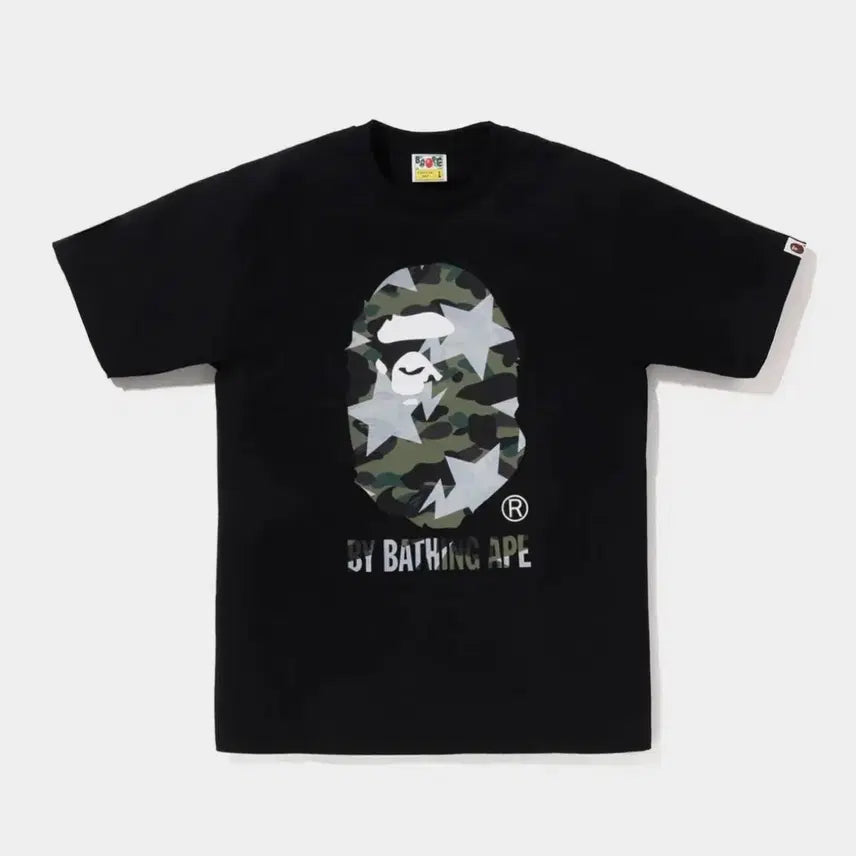 [BUNJANG] Bape Star Over Print First Camo Short Sleeve T-Shirt / [L] 베이프 반팔 티셔츠 스타 오버 프린트 퍼스트 카모