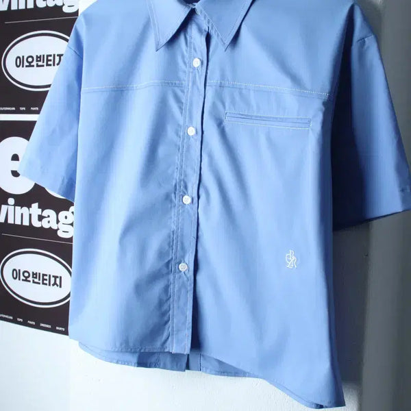 [BUNJANG] Sivite Casual Short-Sleeve Polo T-Shirt / W(F) 시티브리즈 반팔 카라 티셔츠 셔츠 남방 블라우스-H36883