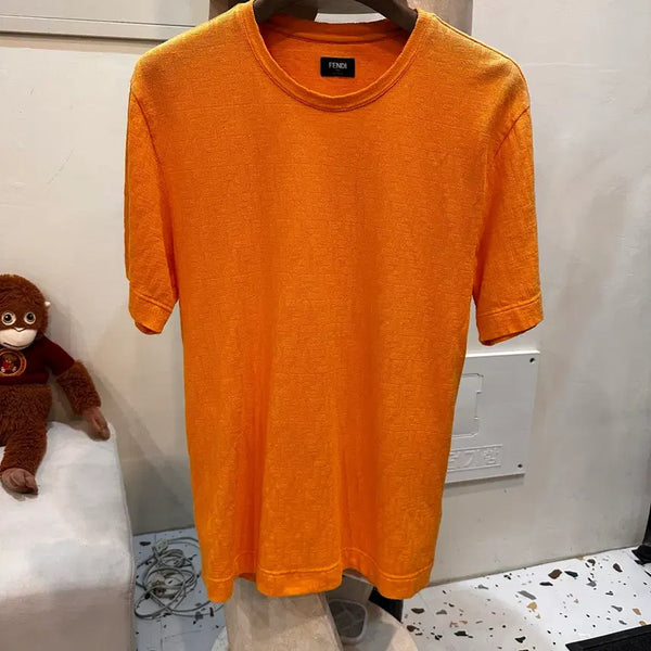 [BUNJANG] Fendi Jacquard FF Logo Short Sleeve T-Shirt / 펜디 자카드 FF로고 반팔티