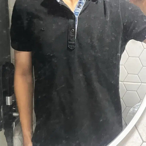 [BUNJANG] Diesel Denim Short Sleeve Polo T-Shirt / (정품) 디젤 데님 반팔카라티 M