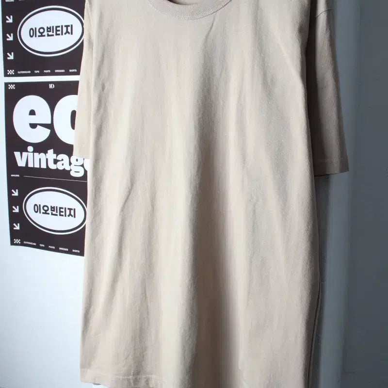 [BUNJANG] Uniqlo U-Line Plain Short Sleeve T-Shirt Beige (2XL) / (2XL) 유니클로 반팔 티셔츠 빅사이즈 U라인 베이지 무지-H36922