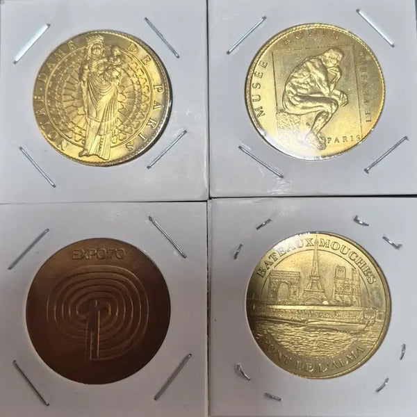 [BUNJANG] Commemorative Medal Set of 4 / 파리 ,기념 메달 4종 세트. 일본 오사까