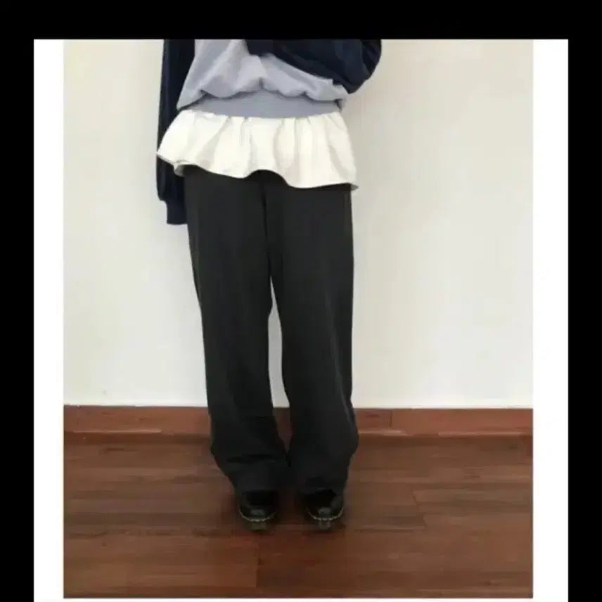 [BUNJANG] Black Up Shirring Layered Wrap Skirt / 블랙업 셔링 레이어드 랩스커트