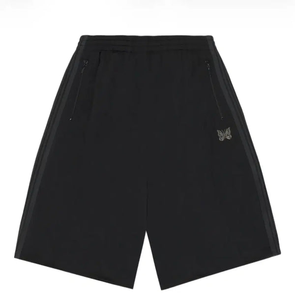 [BUNJANG] Needles x LHP H.D. Track Pants Shorts Poly Smooth Black Charcoal / 니들스 x LHP H.D. 트랙 팬츠 쇼츠 폴리 스무스 블랙 차콜