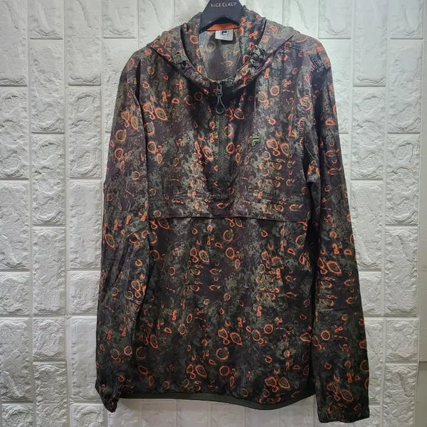 [BUNJANG] Fila Hooded Windbreaker Multi-Pattern / 휠라 후드 바람막이 멀티 패턴