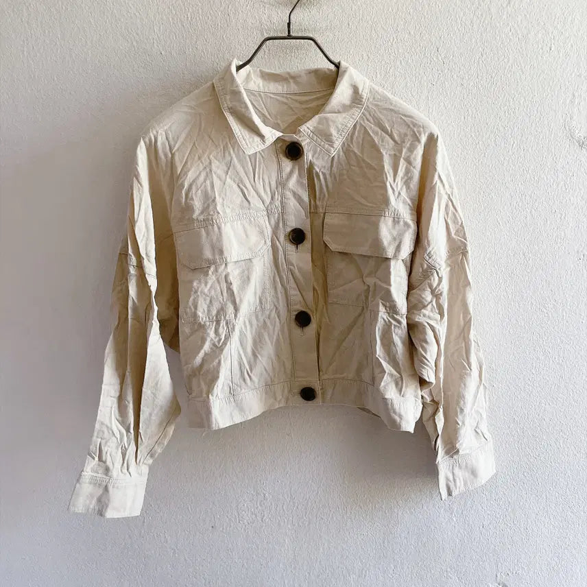 [BUNJANG] Crop Shirt Jacket / 55,66) 크롭 셔츠자켓
