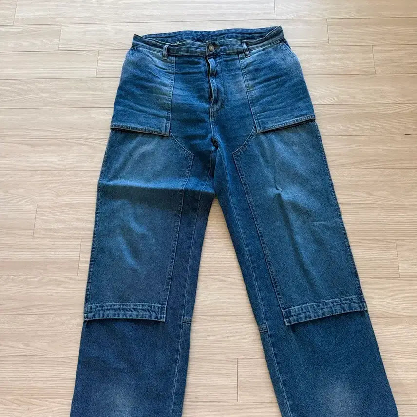 [BUNJANG] Juun.J 23SS Carpenter Patchwork Denim Pants Size 48 / 준지 23ss 카펜터 데님 팬츠 48