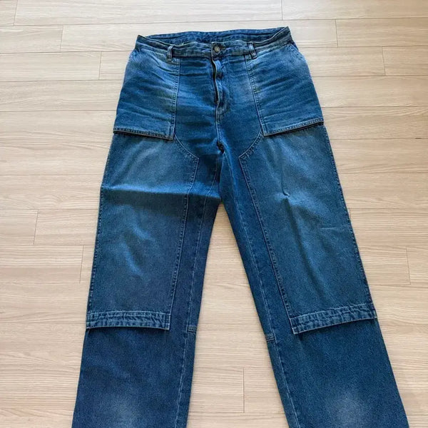 [BUNJANG] Juun.J 23SS Carpenter Patchwork Denim Pants Size 48 / 준지 23ss 카펜터 데님 팬츠 48