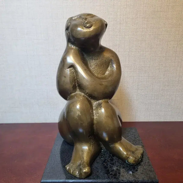 [BUNJANG] Dreaming Girl Bronze Sculpture / [동 브론즈 작품]  꿈꾸는 소녀