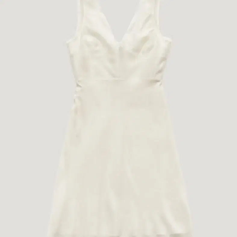 [BUNJANG] Parbang Deep V-Neck Dress Ivory / 파르벵 딥브이넥 드레스 아이보리