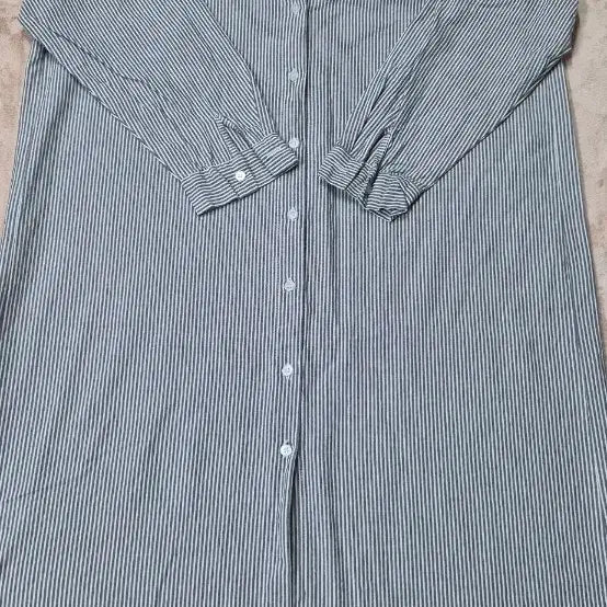 [BUNJANG] Stripe Shirt Dress / 스트라이프 셔츠 원피스