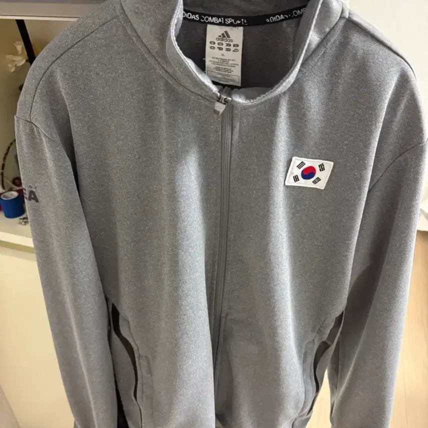 [BUNJANG] Adidas Grey Training Zip-up XL / 상비군 아디다스 집업
