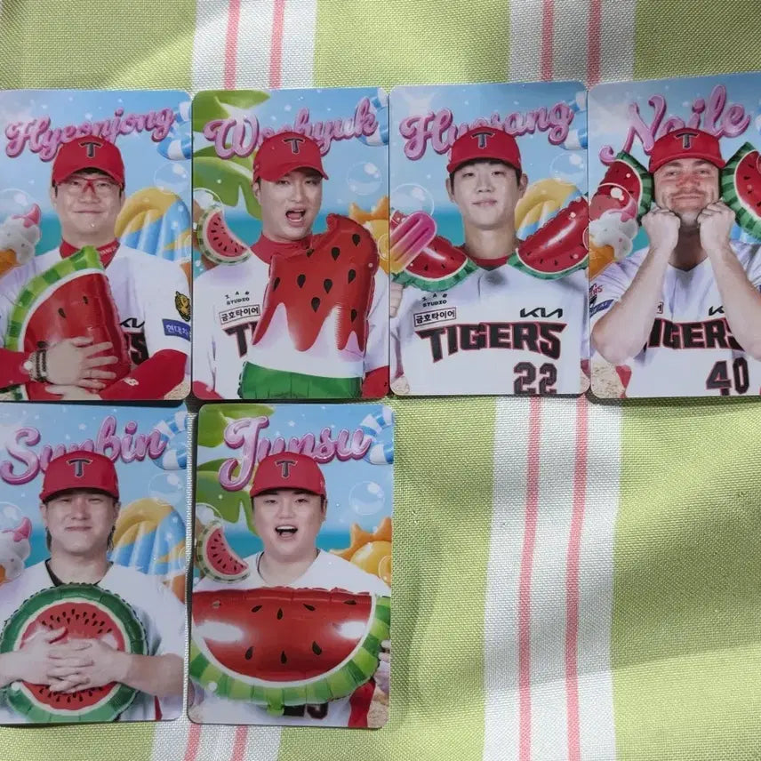 [BUNJANG] Kia Tigers Summer Watermelon Photocard / 기아타이거즈 여름 냠 수박 포카 원가 양도
