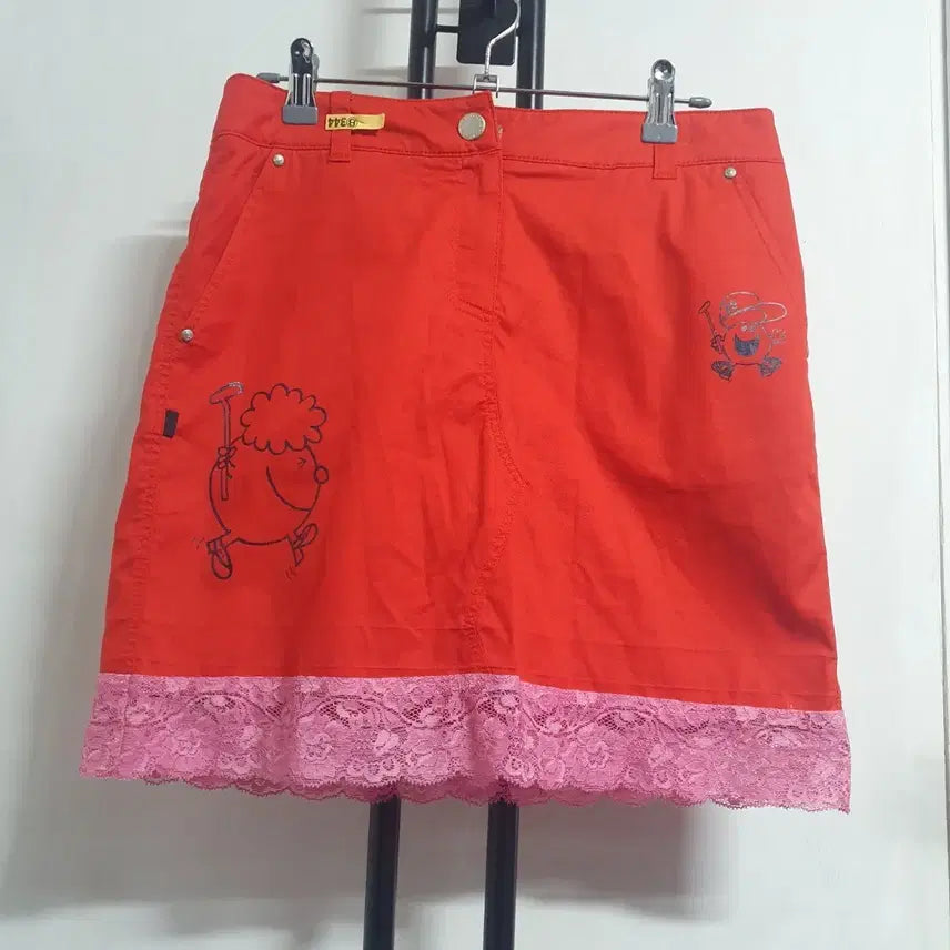 [BUNJANG] Parigates Golf Skirt Shorts Red / 28인치 파리게이츠 골프 치마바지 레드