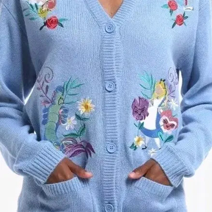 [BUNJANG] Embroidered Character Cardigan / 가디건 캐릭터 자수 수입