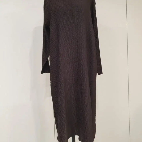 [BUNJANG] Pleated Skirt Dress - Brown / 플리츠 스커트 원피스 브라운