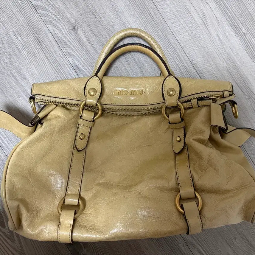 [BUNJANG] Miu Miu Ribbon Satchel Bag Yellow / (정품) 미우미우 리본 사첼백