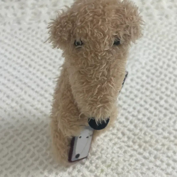[BUNJANG] Seongup Plus Borzoi Dog Plush Keychain Beige / 성업플러스 보르조이 인형 키링 베이지