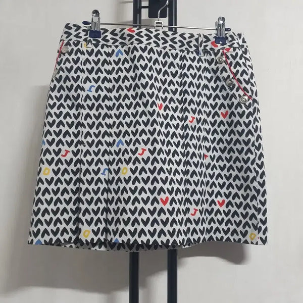 [BUNJANG] JANDIRO Heart Pattern Golf Skort Skirt Shorts Size 28 Inches / 28인치 잔디로골프 치마바지 하트패턴
