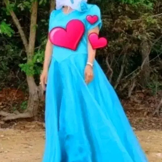 [BUNJANG] Sky Blue Long Dress / 블루 롱 드레스 55-66