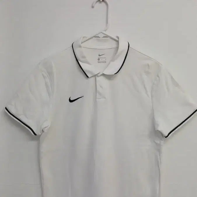 [BUNJANG] Nike White Collar Short Sleeve T-Shirt - Size M / 나이키 흰색 카라 반팔 티셔츠 M사이즈