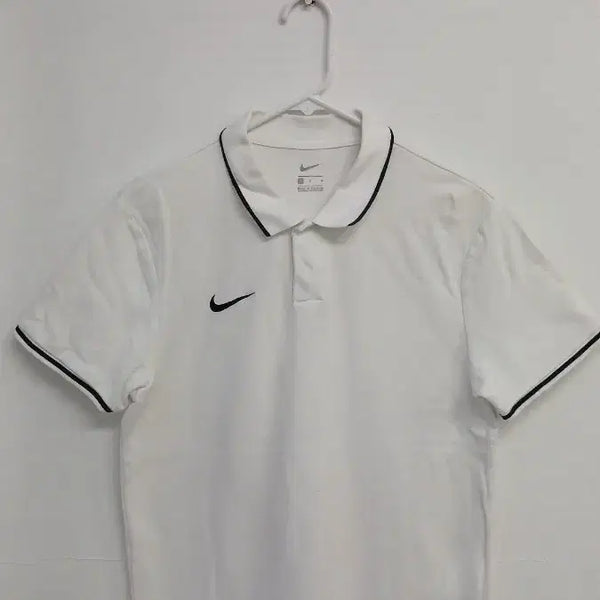 [BUNJANG] Nike White Collar Short Sleeve T-Shirt - Size M / 나이키 흰색 카라 반팔 티셔츠 M사이즈