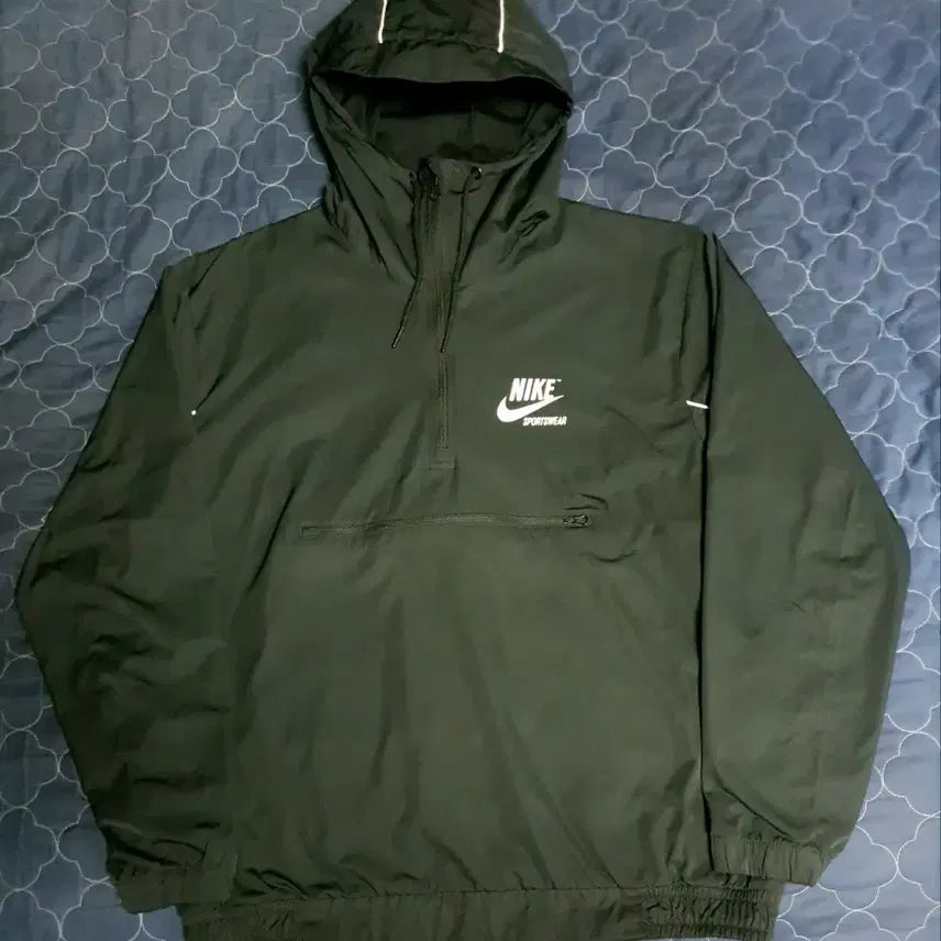 [BUNJANG] Nike Sportswear Woven Anorak Archive Jacket Black / (해외판) 나이키 스포츠웨어 우븐 아노락 아카이브 자켓 블랙(L)